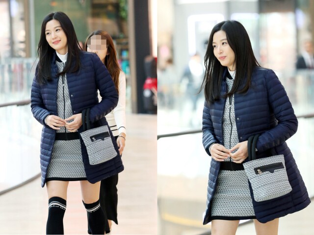 Jun Ji Hyun bầu 6 tháng vẫn đi làm, sắc vóc người đẹp làm náo loạn cả trung tâm thương mại.
