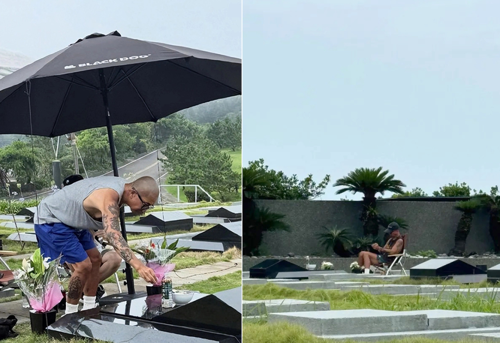 DJ Koo thăm nơi Từ Hy Viên an nghỉ. Ảnh: Next Apple