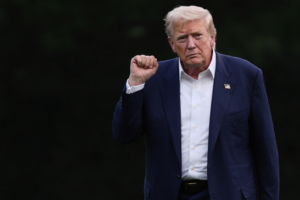 Tổng thống Mỹ Donald Trump ở Turnberry, Scotland, ngày 28/7. Ảnh: AP