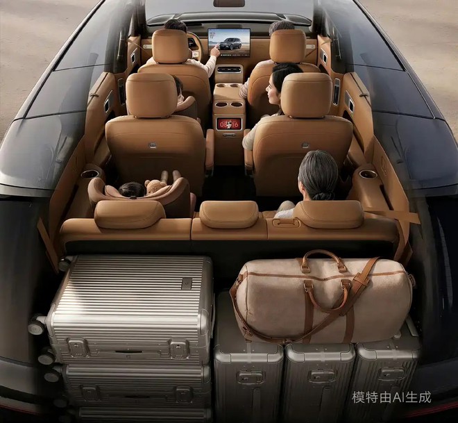 SUV mới của Xiaomi có kích thước lớn hơn Palisade, dáng hông như Cullinan, động cơ hybrid chạy tới 370km không cần xăng - Ảnh 7.