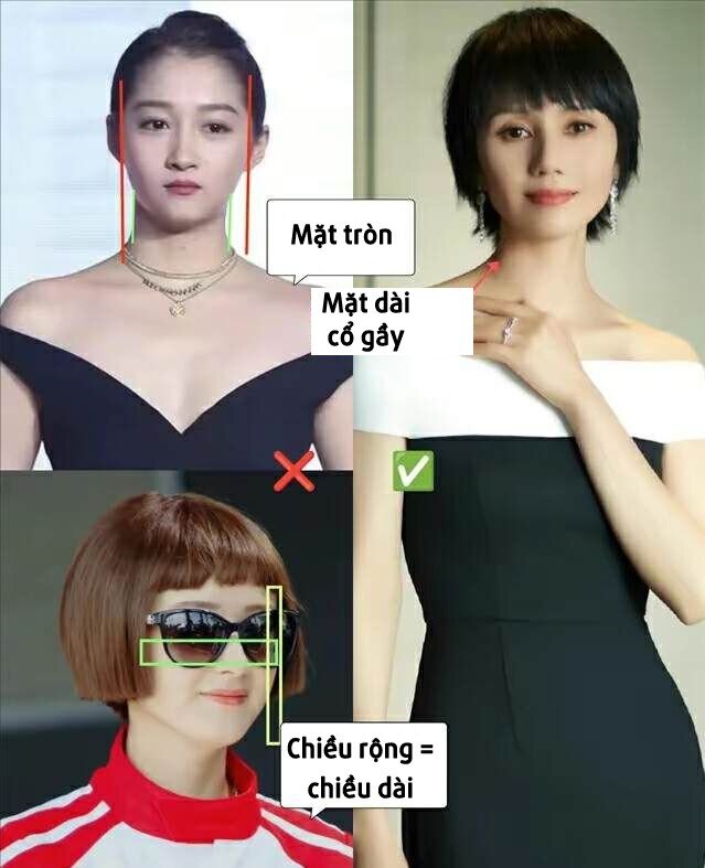 Người có khuôn mặt tròn, chiều dài và chiều rộng gần tương đương nên cân nhắc trước khi cắt tóc ngắn.