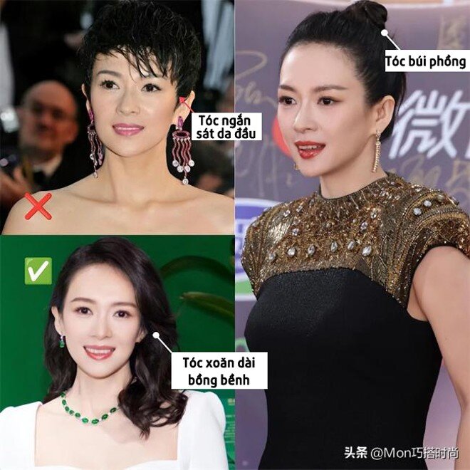 Khuôn mặt trái xoan dễ phù hợp với nhiều kiểu tóc, đặc biệt là tóc dài, búi gọn hoặc uốn bồng bềnh.