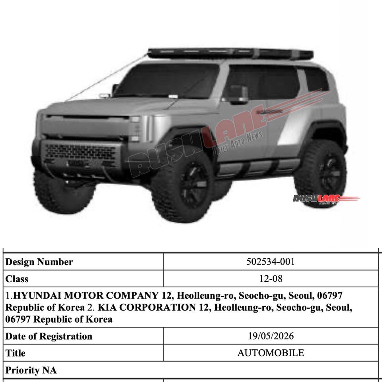 SUV mới của Hyundai lộ kiểu dáng đậm chất off-road: Cửa mở ngược như Rolls-Royce, lắp lốp đa địa hình, có sẵn giá nóc tiện dụng - Ảnh 2.