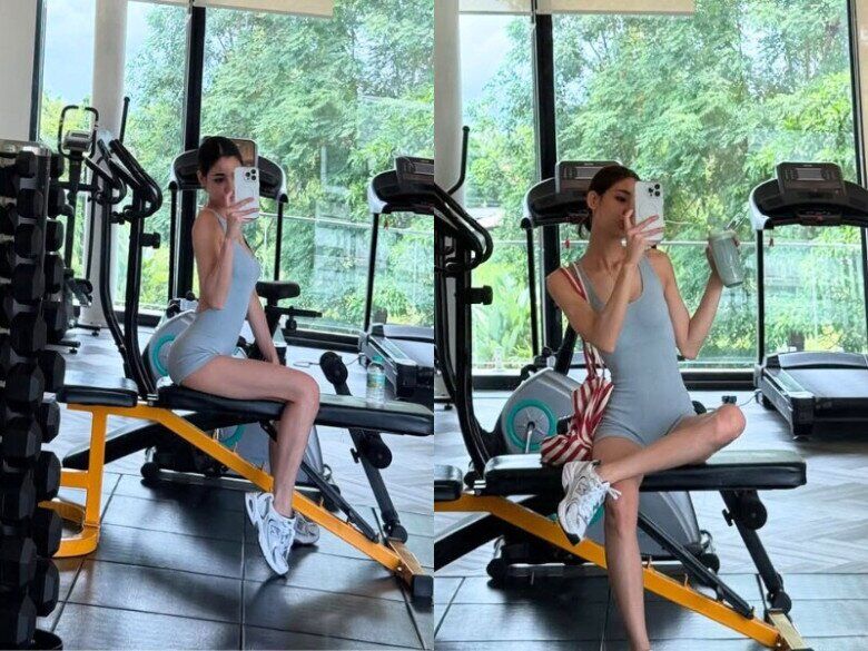Mỹ nhân tập luyện chăm chỉ sau sinh khi cơ thể đã hồi phục.