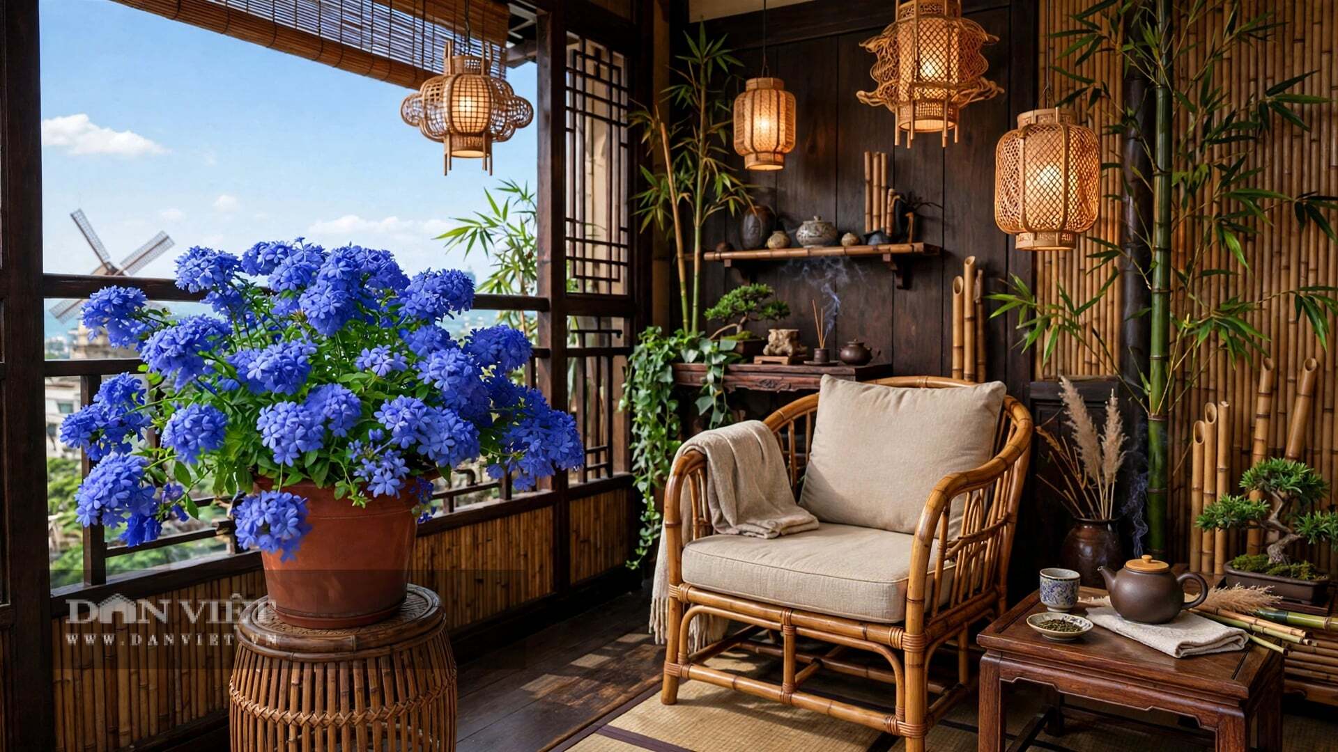 Màu xanh dương của thanh xà thuộc hành Thủy