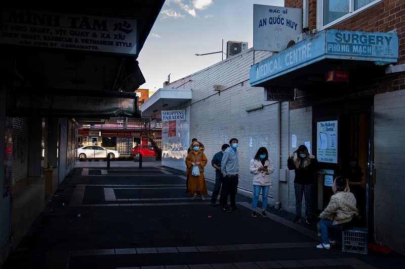  Một địa điểm tiêm chủng ở ngoại ô Sydney.