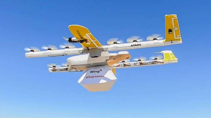 Mẫu drone giao hàng của Wing. Ảnh: Wing
