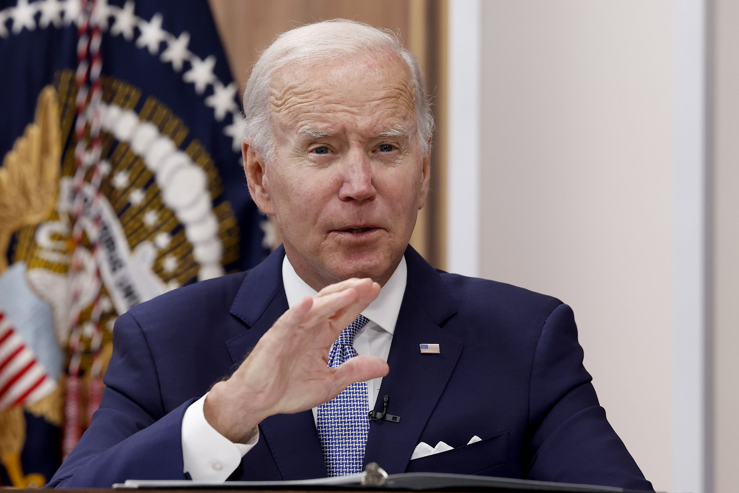 Tổng thống Biden trong một cuộc họp ở Nhà Trắng hôm 28/7. Ảnh: AFP.