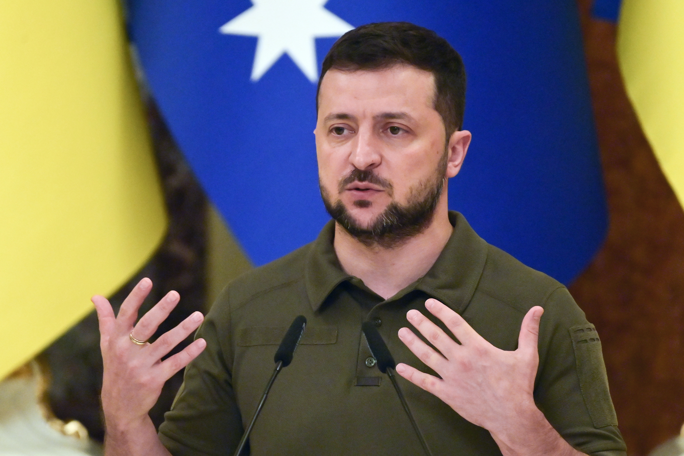 Tổng thống Ukraine Volodymyr Zelensky tại Kiev hôm 3/7. Ảnh: AFP.