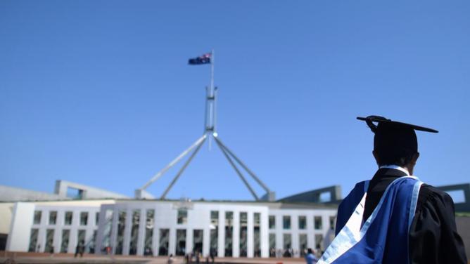 Nursing, teaching and child care will be among the targets for 20,000 government-funded uni places. (Lukas Coch/AAP PHOTOS)