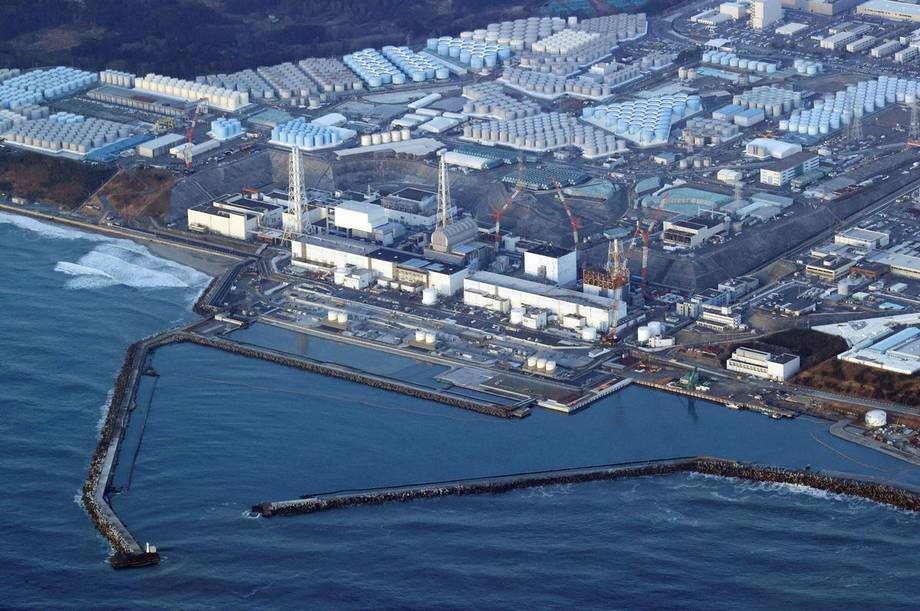 An aerial view shows the Fukushima Daiichi nuclear power plant following a strong earthquake, in Okuma town, Fukushima prefecture, Japan in this photo taken by Kyodo on March 17, 2022. Mandatory credit Kyodo/via REUTERS