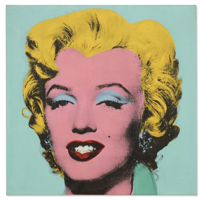 Bức Shot Sage Blue Marilyn vẽ chân dung minh tinh Marilyn Monroe được bán 195 triệu USD ngày 9/5 ở Mỹ, là bức họa đắt giá nhất thế kỷ 20. Ảnh: Christies