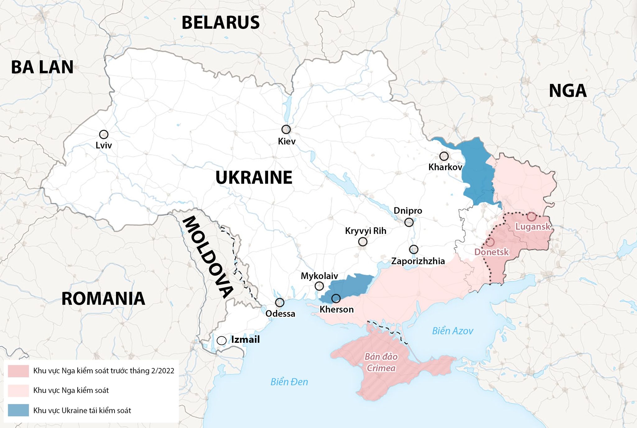 Vị trí Izmail. Đồ họa: WP