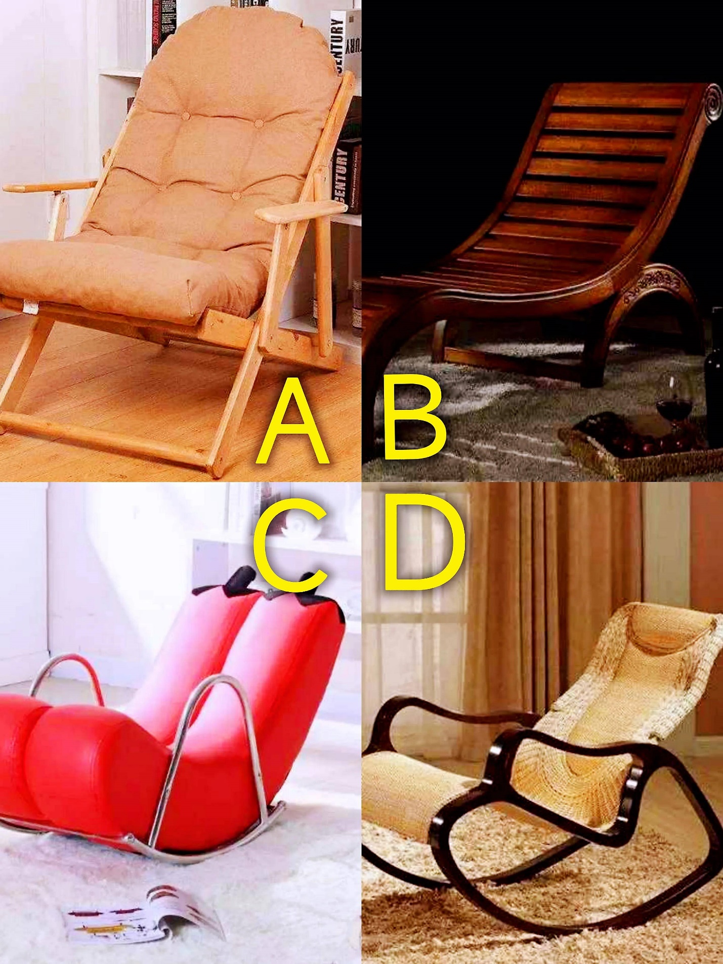 Trắc nghiệm tâm lý: Trong 4 chiếc ghế lười, chiếc ghế nào thoải mái nhất? - 1