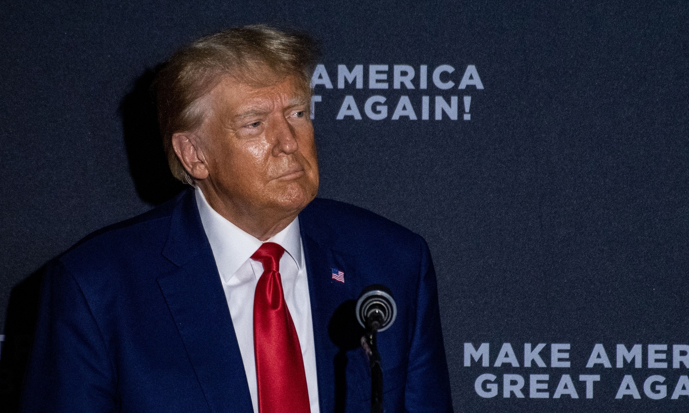 Cựu tổng thống Mỹ Donald Trump tại Windham, New Hampshire, hôm 8/8. Ảnh: AFP