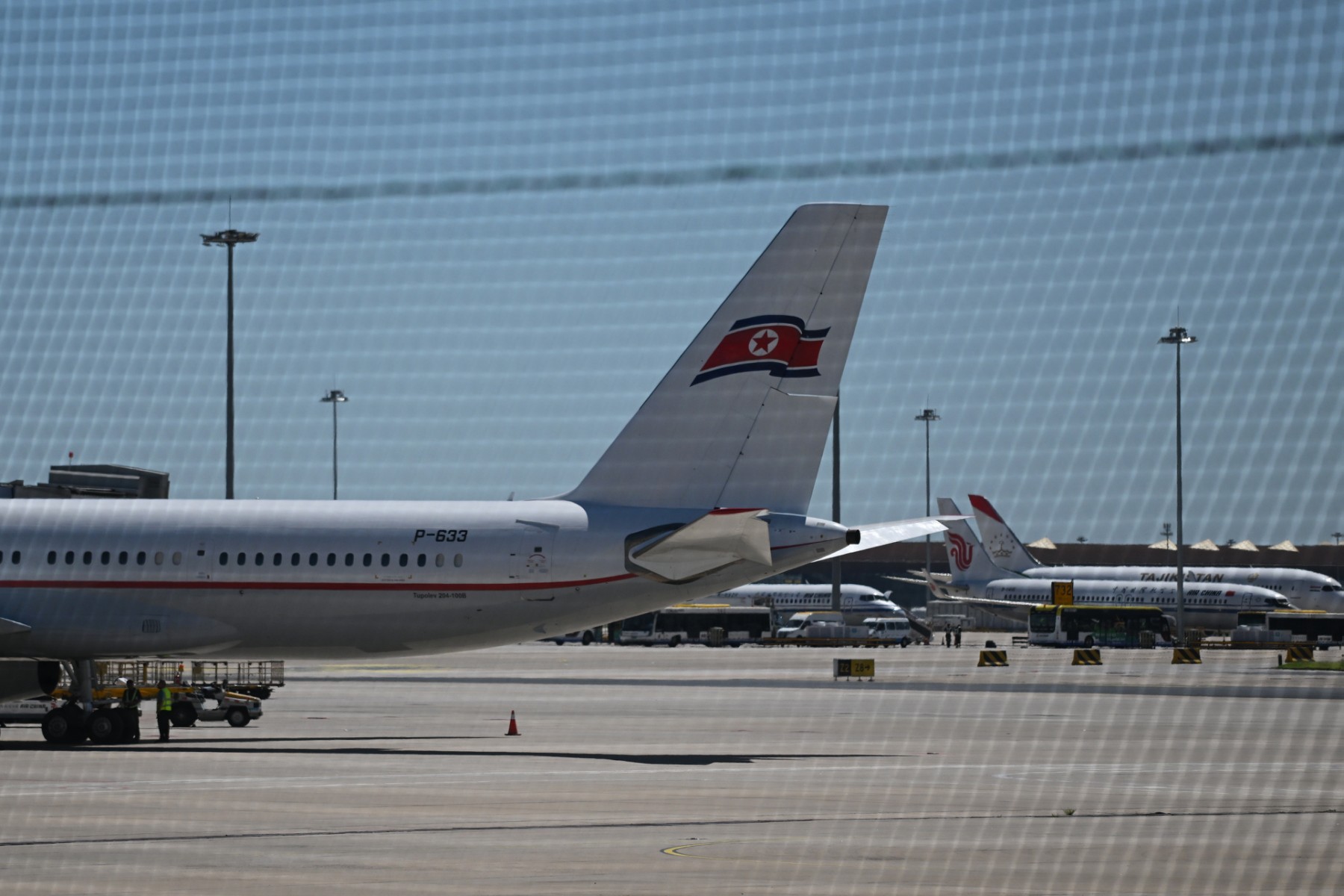 An Air Koryo plane is seen at Beijing Capital Airport on August 22, 2023. North Koreas first international commercial flight in three years landed in Beijing on August 22 after the country has been largely closed off from the outside world since early 2020, when it shut its borders in response to the Covid-19 pandemic.