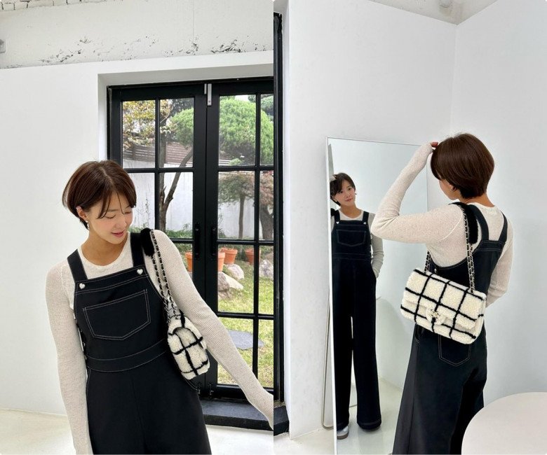 3 combo thời trang thu - đông phụ nữ Hàn rất yêu: Len dệt kim, áo gi-lê và quần bò treo lên ngôi - 9