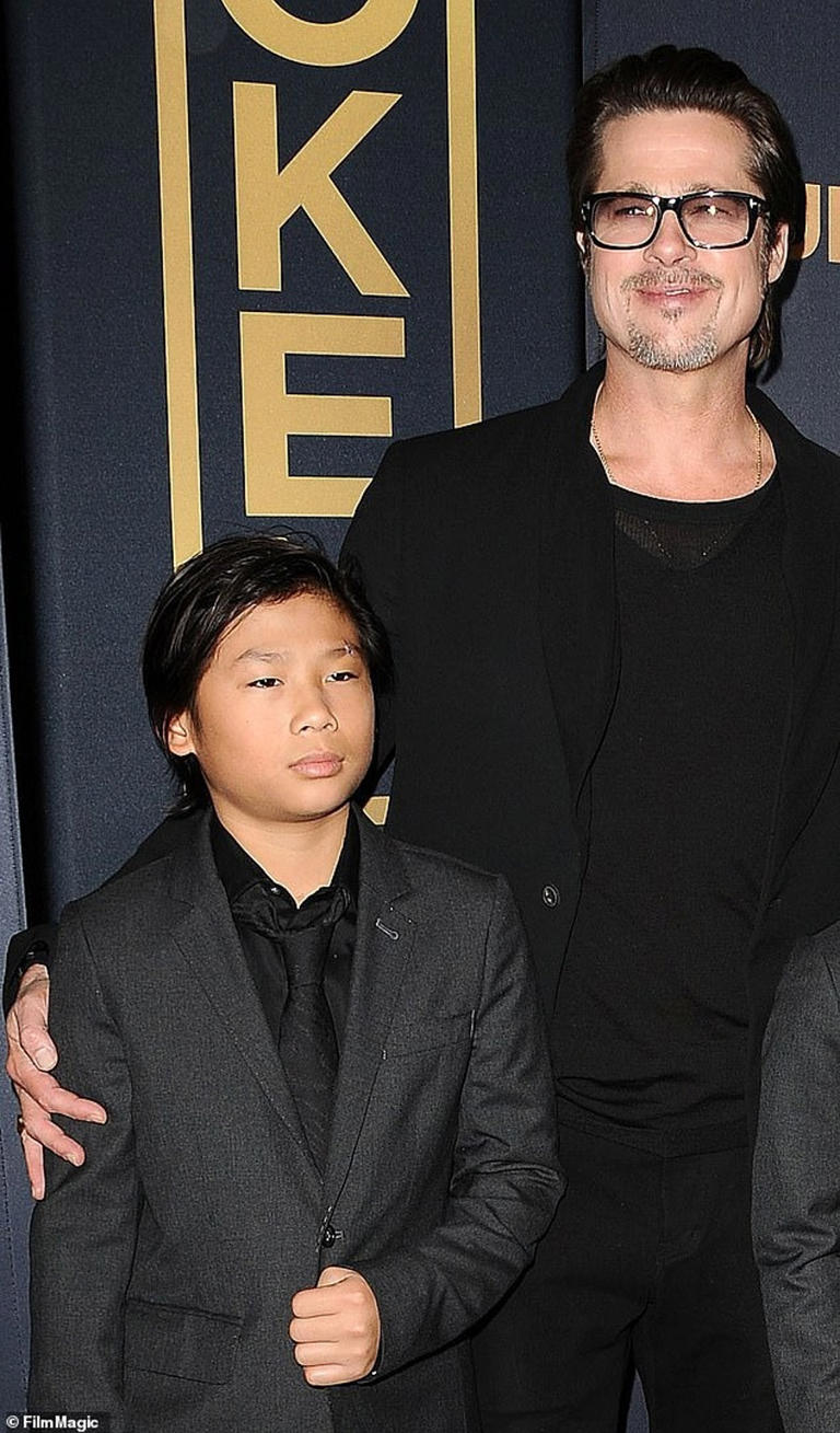 Pax Thiên và Brad Pitt trong một sự kiện năm 2014. Ảnh: Film Magic