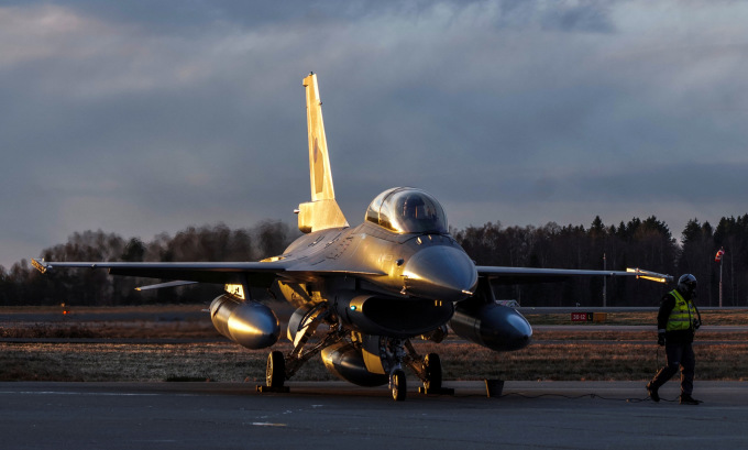 Tiêm kích F-16 tại căn cứ không quân Na Uy hồi tháng 11/2023. Ảnh: Reuters