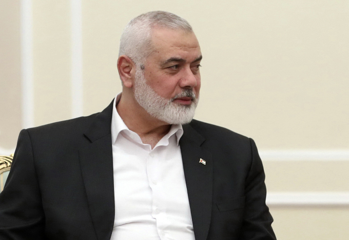 Thủ lĩnh chính trị Hamas Ismail Haniyeh tại Tehran, Iran ngày 30/7. Ảnh: AP