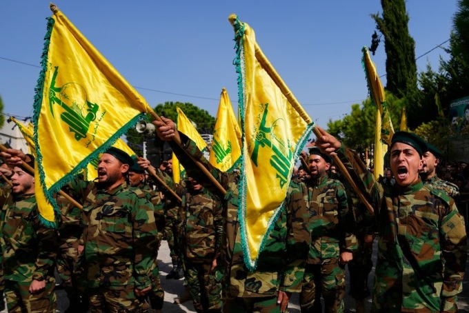 Thành viên Hezbollah tại miền nam Lebanon cuối năm 2023. Ảnh: AP