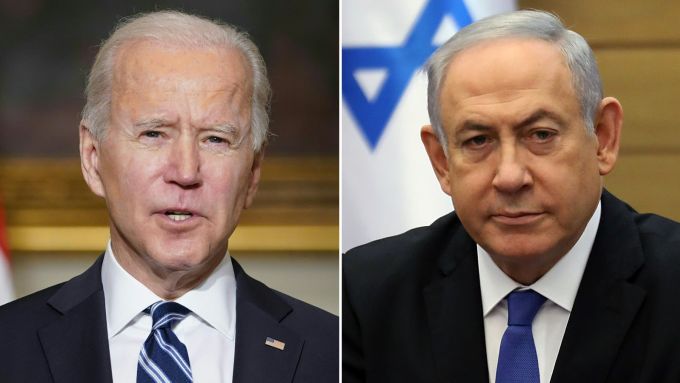 Tổng thống Mỹ Biden (trái) và Thủ tướng Benjamin Netanyahu. Ảnh: CNN