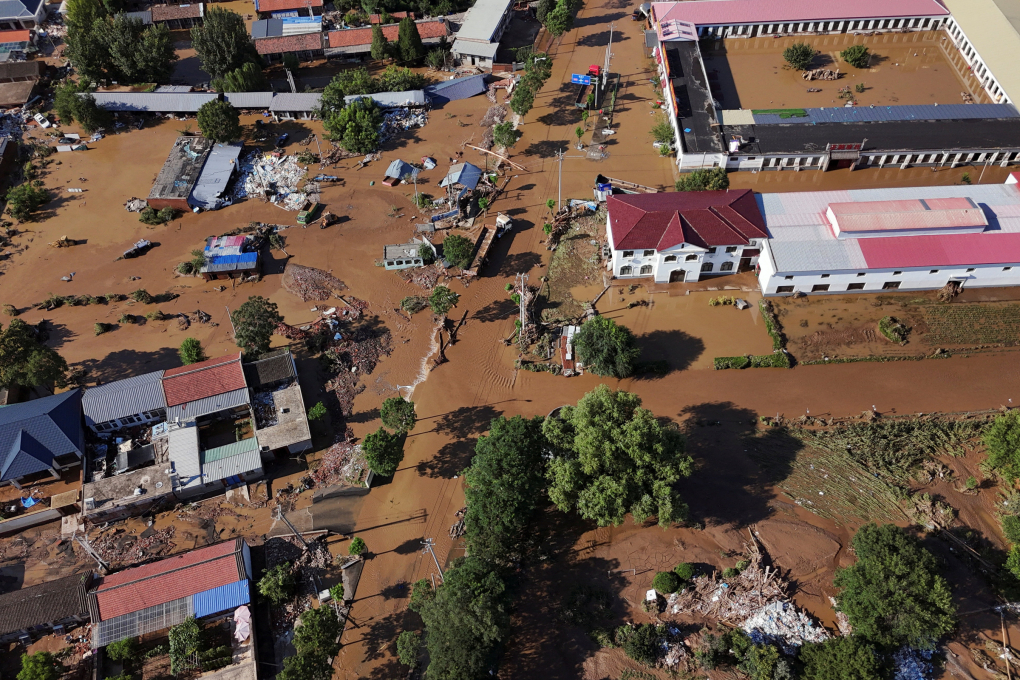 Một khu vực ngập nước ở quận Mật Vân, Bắc Kinh, Trung Quốc ngày 29/7. Ảnh: Reuters