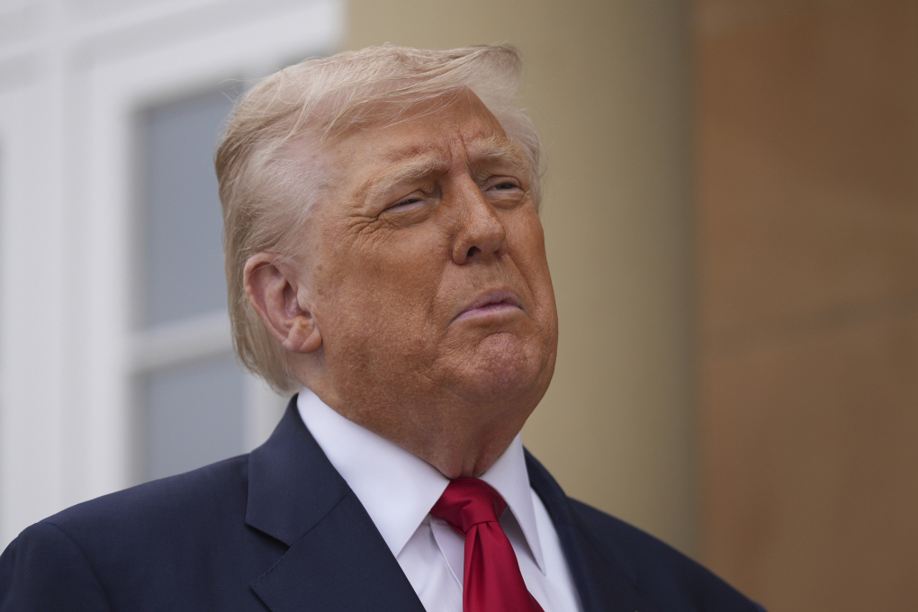 Tổng thống Mỹ Donald Trump tại Turnberry, Scotland, ngày 28/7. Ảnh: AP