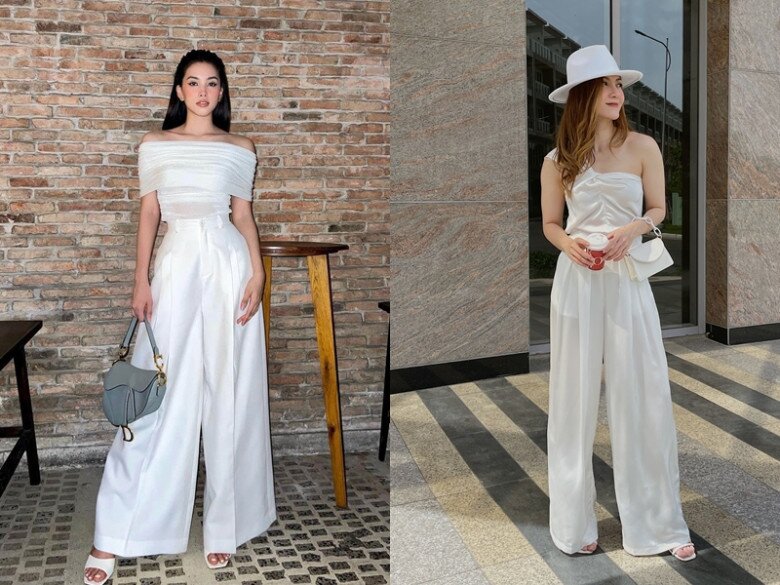 Quần cạp cao với chất liệu cứng cáp hoặc rủ nhẹ sẽ giúp bạn trông sang hơn.