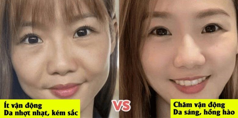 Người chăm tập duy trì làn da tốt, đường nét gương mặt thon nhỏ