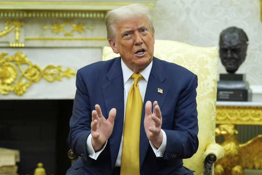 Tổng thống Mỹ Donald Trump tại Phòng Bầu dục, Nhà Trắng, hôm 22/7. Ảnh: AP