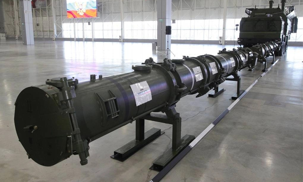 Ống chứa đạn kiêm bệ phóng tên lửa 9M729 được Nga công bố hồi năm 2019. Ảnh: TASS