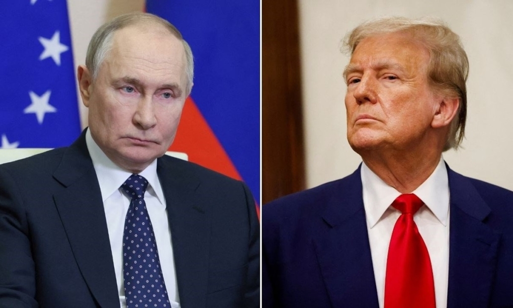 Tổng thống Nga Vladimir Putin (trái) và Tổng thống Mỹ Donald Trump. Ảnh: Reuters