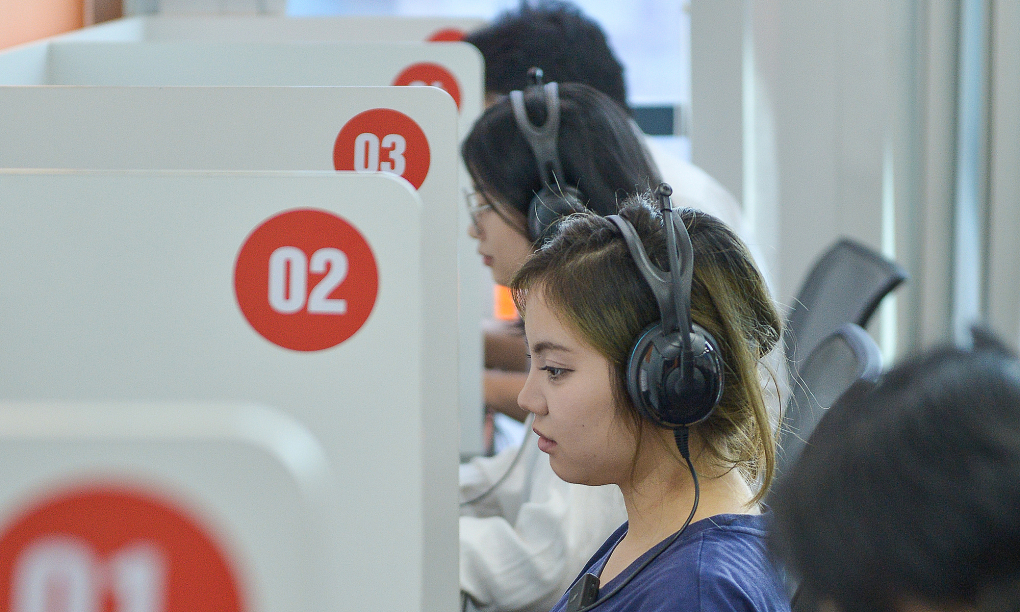 Phòng thi trực tiếp của LanguageCert tại Việt Nam. Ảnh: LanguageCert