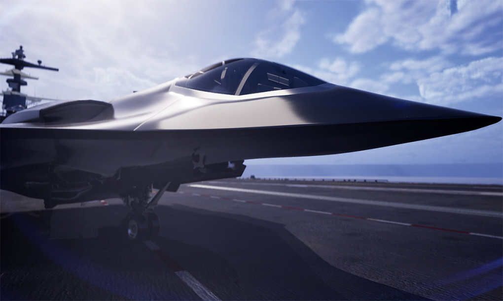 Mô phỏng thiết kế tiêm kích hạm thế hệ thứ 6 F/A-XX. Đồ họa: Northrop Grumman