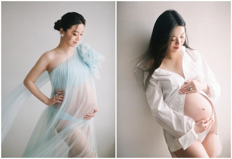 Khi mang bầu, nàng dâu hào môn vẫn xinh đẹp.