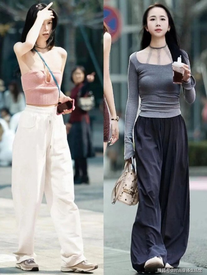  Giày thể thao mặc cùng quần ống rộng trông nặng nề và cồng kềnh.