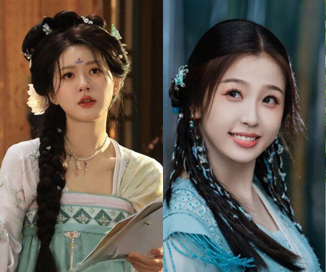 Phát ngôn của Triệu Lộ Tư (ảnh trái) gây ra cuộc chiến nảy lửa giữa cộng đồng người hâm mộ của cô và Ngu Thư Hân (ảnh phải).