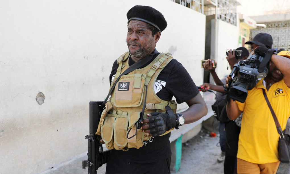 Jimmy Cherizier tại thủ đô Port-au-Prince, Haiti tháng 3/2024. Ảnh: Reuters