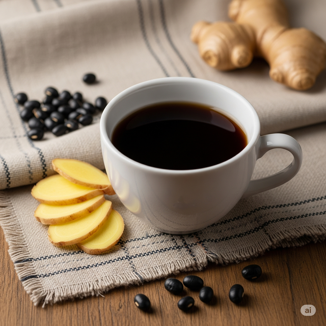 Nước gừng và đỗ đen rang là một loại thức uống được nhiều người tin dùng nhờ sự kết hợp giữa các đặc tính của gừng và đỗ đen.