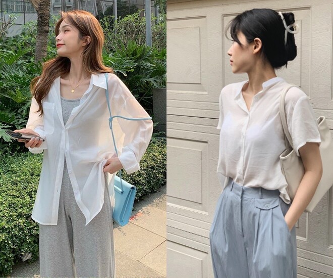 Có thể dùng áo sơ mi khoác ngoài thay cho áo chống nắng hoặc kết hợp nó với quần tây cơ bản để có vẻ ngoài giản dị và thời trang.