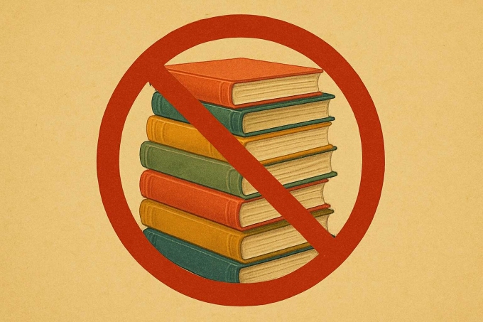 Sách có nội dung khiêu dâm bị yêu cầu gỡ bỏ khỏi thư viện trường học ở Mỹ. Ảnh minh họa: Chat GPT