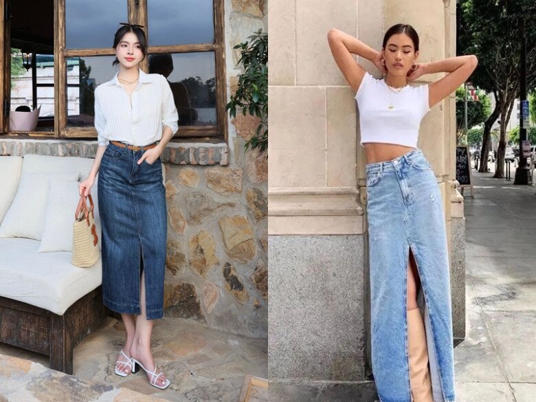 Điểm thú vị là chiếc váy này khi phối cùng áo sơ mi hay áo phông, nó không còn cứng nhắc mà trở nên tươi mới, đầy khí chất.