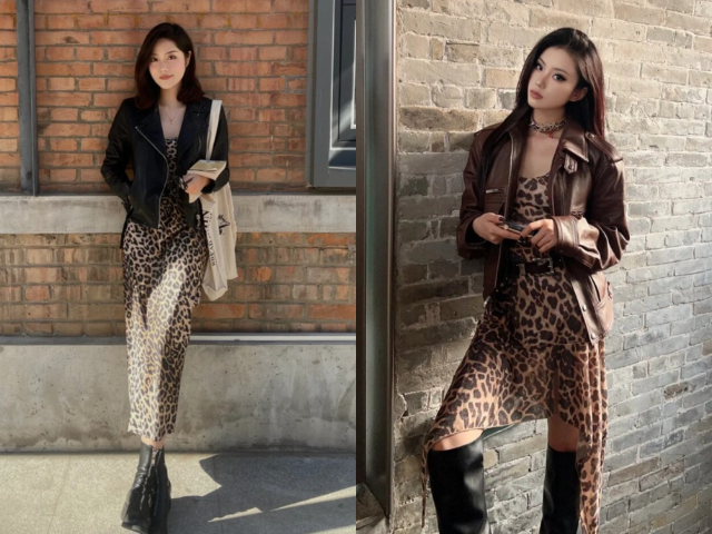  Áo khoác da và váy da báo là lựa chọn táo bạo, mang lại vẻ ngoài cá tính, quyến rũ và thời thượng, phù hợp cho những cô nàng yêu thích sự nổi bật, khác biệt.