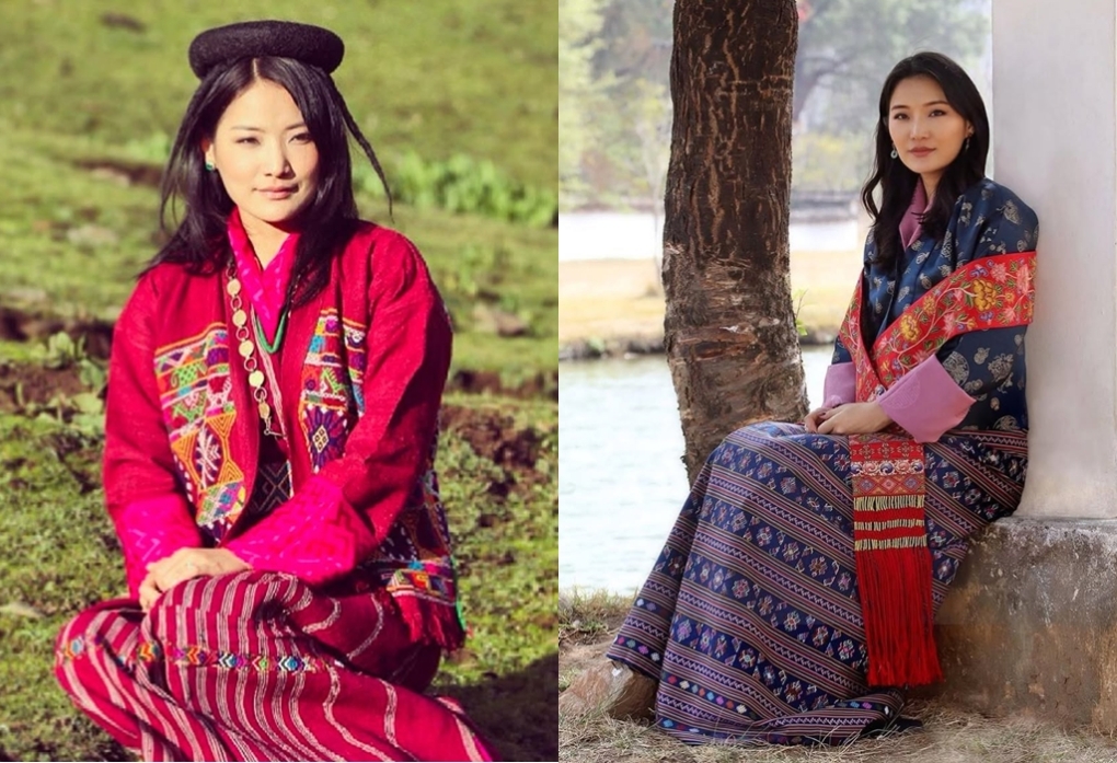 Nhan sắc của Hoàng hậu Jetsun Pema năm 25 (trái) và 30 tuổi. Hai bức ảnh lần lượt được hoàng gia Bhutan đăng lên đúng ngày sinh nhật bà. Ảnh: Instagram queenjetsunpema