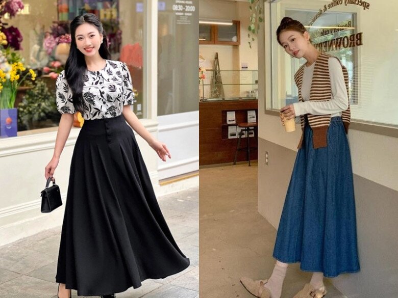 Váy rộng thường mang đến cảm giác dịu dàng, nhẹ nhàng.