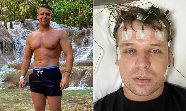 Oliver Alvis, 32 tuổi, đã không thể ngủ phút nào suốt hai năm qua. Ảnh: Weirddarkness