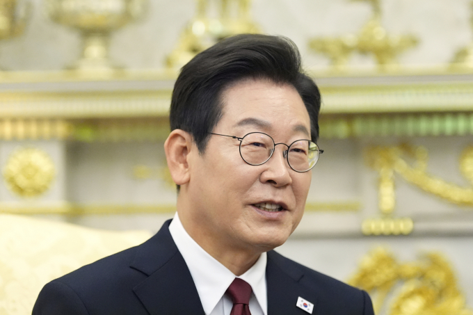 Tổng thống Hàn Quốc Lee Jae-myung tại Nhà Trắng ngày 25/8. Ảnh: AP