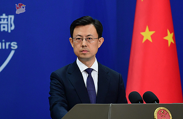 Phát ngôn viên Bộ Ngoại giao Trung Quốc Quách Gia Côn tại cuộc họp báo ở Bắc Kinh ngày 27/8. Ảnh: Bộ Ngoại giao Trung Quốc