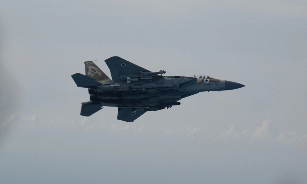 Tiêm kích F-15 Israel trong cuộc diễn tập ở Địa Trung Hải hồi tháng 3. Ảnh:USAF